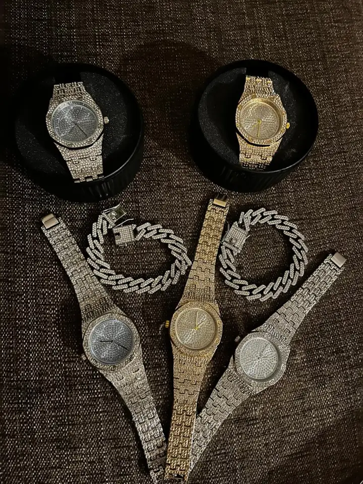 Cuban Chain Saat ve Kolye